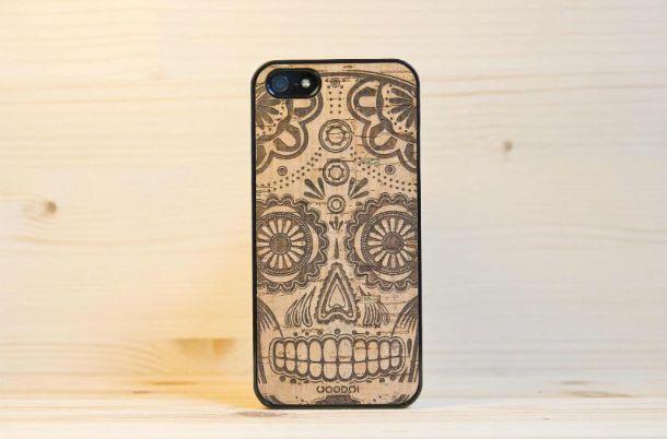 cover smartphone legno